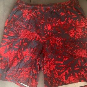 lululemon athletica Red and Gray Athletic Shorts